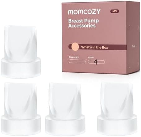 Momcozy M5 Milchpumpe Elektrisch Freihändig, 24 mm(1, Grau), Doppelt Abgedichteter Flansch, 3 Modi, 9 Stufen, Tragbar Br