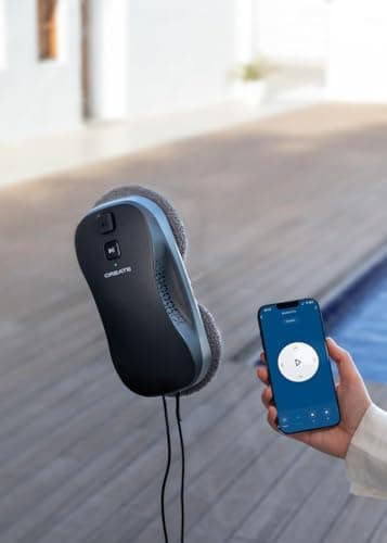 /WIPEBOT PRO Automatischer Fensterputzroboter - Doppelter Wasserablauf, 2 Sprühstufen & Ecken-erkennung 60ml Tank 5m Sic