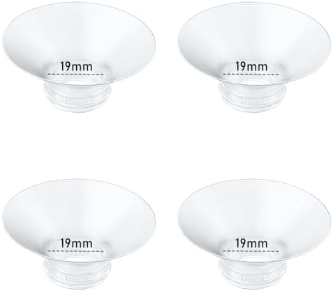 4 Stücke Flanscheinsätze 19mm für Momcozy M9/M6/M5/S12 Pro/V1/V2, Nuliie/Medela/KISSBOBO/Lansinoh/eufy/NCVI/Bellababy/Jh