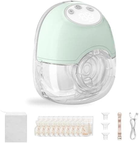 TOPCHANCES Elektrische Milchpumpe Freihändig, kompatibel mit 17/19/21/24mm Flanschen, 12 Saugstufen, 4 Modi, inklusive E