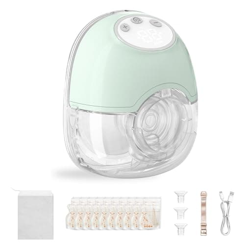 TOPCHANCES Elektrische Milchpumpe Freihändig, kompatibel mit 17/19/21/24mm Flanschen, 12 Saugstufen, 4 Modi, inklusive E