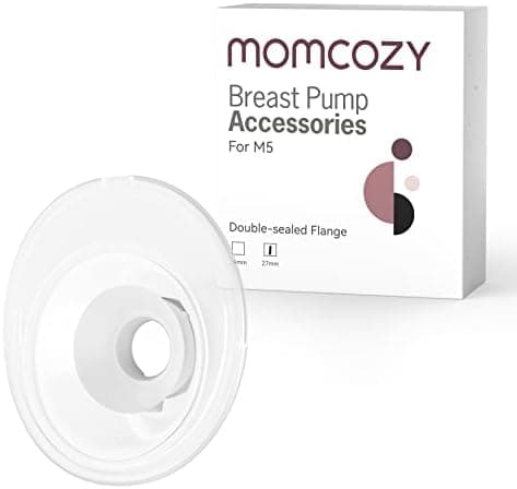 Momcozy M5 Milchpumpe Elektrisch Freihändig, 24 mm(1, Grau), Doppelt Abgedichteter Flansch, 3 Modi, 9 Stufen, Tragbar Br