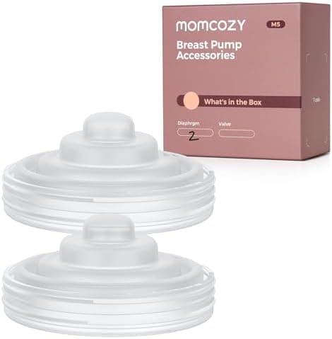 Momcozy M5 Milchpumpe Elektrisch Freihändig, 24 mm(1, Grau), Doppelt Abgedichteter Flansch, 3 Modi, 9 Stufen, Tragbar Br
