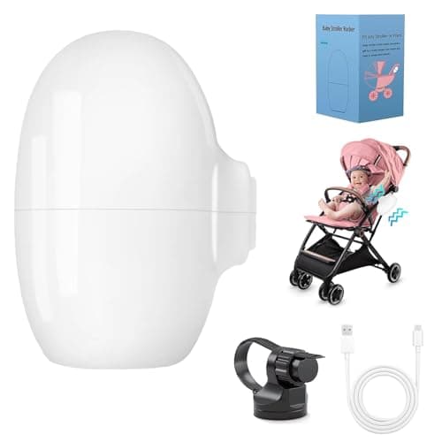 Kinderwagenschaukler - Einschlafhilfe - Wiederaufladbar (USB-C) - 5 Einstellbare Schaukelintensitäten - leise (45 dB) -