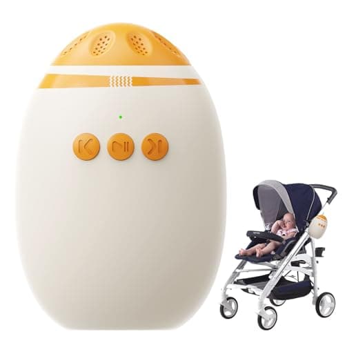 Kinderwagenschaukler Handfreie Babywippe Elektrisch 45-Min Timer USB-C Wiederaufladbar White Noise Machine 11 Beruhigend