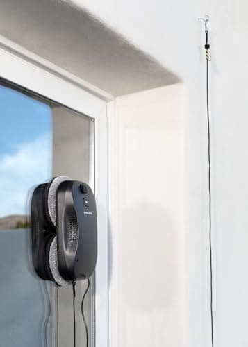 /WIPEBOT PRO Automatischer Fensterputzroboter - Doppelter Wasserablauf, 2 Sprühstufen & Ecken-erkennung 60ml Tank 5m Sic