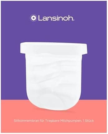 Lansinoh Silikonmembran - Ersatz Teil für Lansinoh Tragbare Milchpumpen - BPA- und BPS-frei - 100% Silikon - 1 Stück  
L