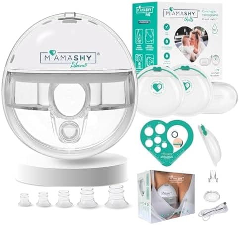 MAMASHY LIBERA Electric Breast Pump - Elektrische Milchpumpe Freihändig Tragbar Für Leichte Stillen, Fortgeschrittene Sa