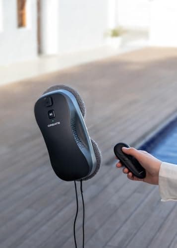 /WIPEBOT PRO Automatischer Fensterputzroboter - Doppelter Wasserablauf, 2 Sprühstufen & Ecken-erkennung 60ml Tank 5m Sic