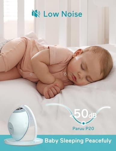 Paruu P20 Milchpumpe Elektrisch - Low Noise, 19/21/24 mm Doppelt Abgedichteter Flansch, Visualisierung der Milchmenge (H