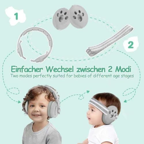 Gehörschutz für Kinder 0-4 Jahre 24dB Lärmschutz Baby Kopfhörer