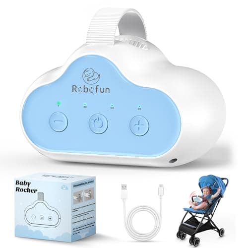 Robofun Kinderwagenschaukler, Einschlafhilfe für Baby, USB-C Wiederaufladbar