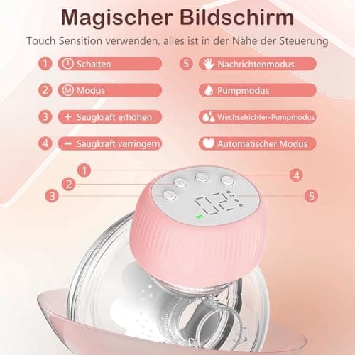 Elektronische Schmerzfreie Milchpumpe für mulheres mit LED-Anzeige und 4 Modi Elektrische Freihändig Elektrische Milchpu