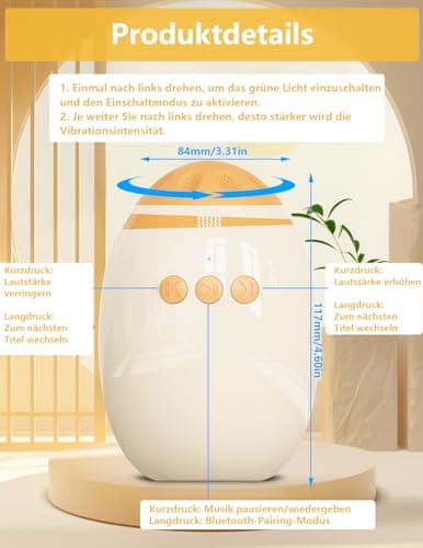 Kinderwagenschaukler Wiederaufladbar | 0-7000 U/min Schaukelintensität | Timer Funktionalität | Universell für Kinderwag