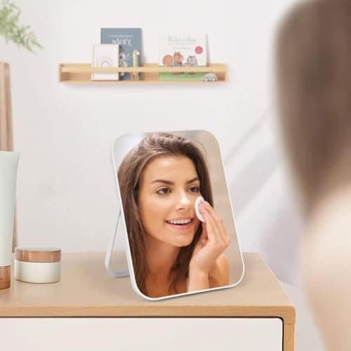 OSDUE Super HD Tischspiegel, faltbar tragefähig, für Zuhause und Reisen(Weiß)  
OSDUE Faltbarer Reisespiegel Super HD, t