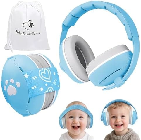 2 In 1 Gehörschutz Kopfhörer & Ohrenschütz Baby, 25db Lärmschutz, ideal für Alltag & Reisen, mit Geräuschunterdrückung f