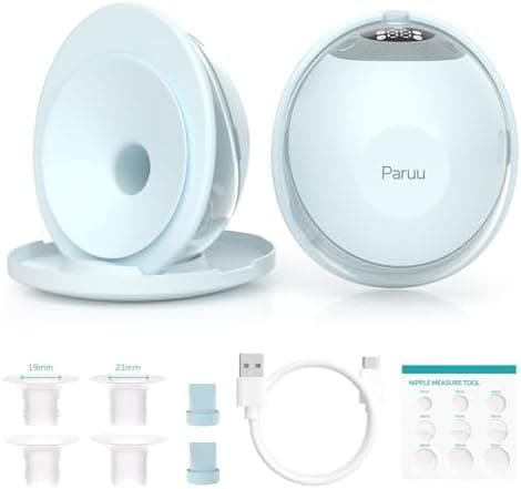 Paruu P20 Milchpumpe Elektrisch Freihändig - 19/21/24 mm Doppelt Abgedichteter Flansch, Low Noise, 12 Stufen Adjunktion