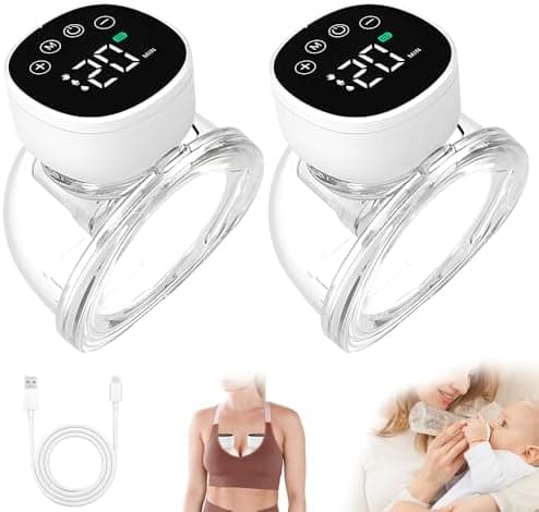 Elektrische Milchpumpe Freihändig Tragbar | 3 Modi 9 Stufen | Ultra-Leise LED-Display | 180ml Milchauffangbehälter | Dis