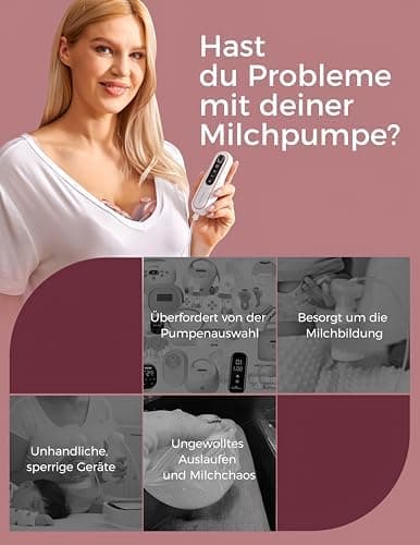 Momcozy V2 Pro Milchpumpe Elektrisch - Leichtig & Kompatibel, tragbar Doppelpumpe Handsfree mit 3 Saugstufen & 15 Stufen