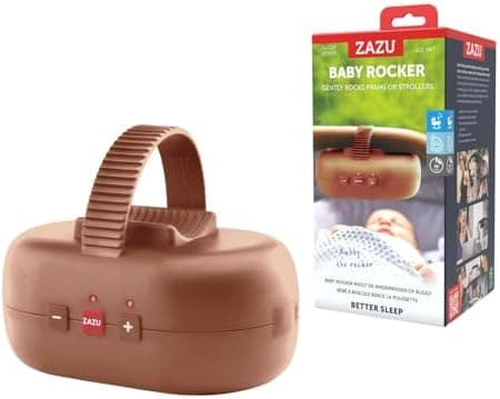 ZAZU Robby Kinderwagenschaukler - Automatische Babywippe, Verstellbare Stärke, 40-Min Timer, Babyschreisensor, USB-C Wie