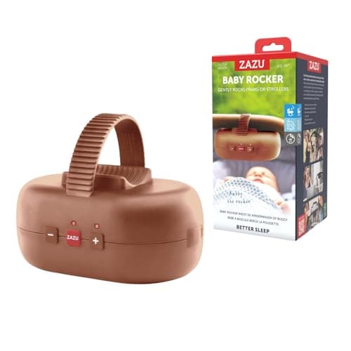 ZAZU Robby Kinderwagenschaukler - Automatische Babywippe, Verstellbare Stärke, 40-Min Timer, Babyschreisensor, USB-C Wie