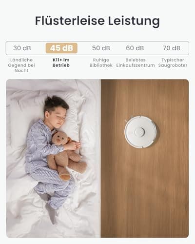 SwitchBot K11+ Saugerroboter für Hausverwaltung, 6000Pa Saugkraft, 90 Tage Staubauffang, selbstentleerungsfähig, LDS Sma