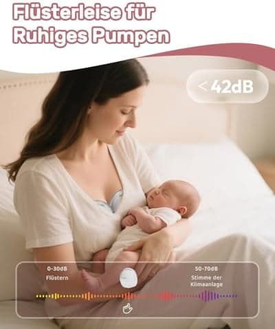 NCVI Elektrische Milchpumpe, starke Saugleistung und leise, 21mm & 24mm Flansche, leicht reinigbar, 2er Pack, Weiß