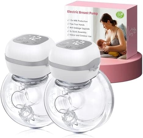 Elektrische Milchpumpe Freihändig - Ultra-Leicht und Flüsterleise, BPA-Frei, 3 Modi 12 Stufen, SPA-artiges Pumpen für st