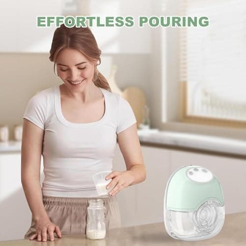 TOPCHANCES Elektrische Milchpumpe Freihändig, kompatibel mit 17/19/21/24mm Flanschen, 12 Saugstufen, 4 Modi, inklusive E