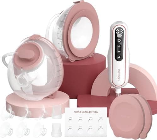 Momcozy V2 Pro Milchpumpe Elektrisch - Leichtig & Kompatibel, tragbar Doppelpumpe Handsfree mit 3 Saugstufen & 15 Stufen