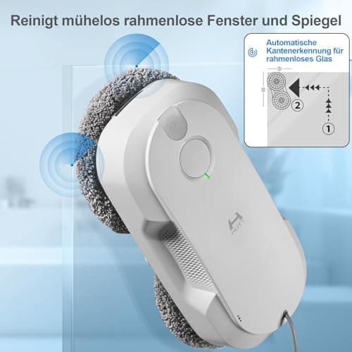HUTT DDC56 Fensterputzroboter Doppelstrahl mit Ultraschall Sprühfunktion, perfekt für Fenster putzen und Reinigen im Wo
