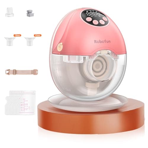 Robofun Handsfreie Elektrische Milchpumpe 2er-Pack Rosa