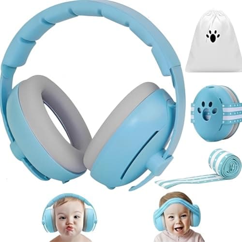 2-in-1 Baby Ohrenschützer für Geschmack der Amerikaner (0-4 Jahre) | Hörschutz & Schlafkomfort | leicht wie Luft & anpas