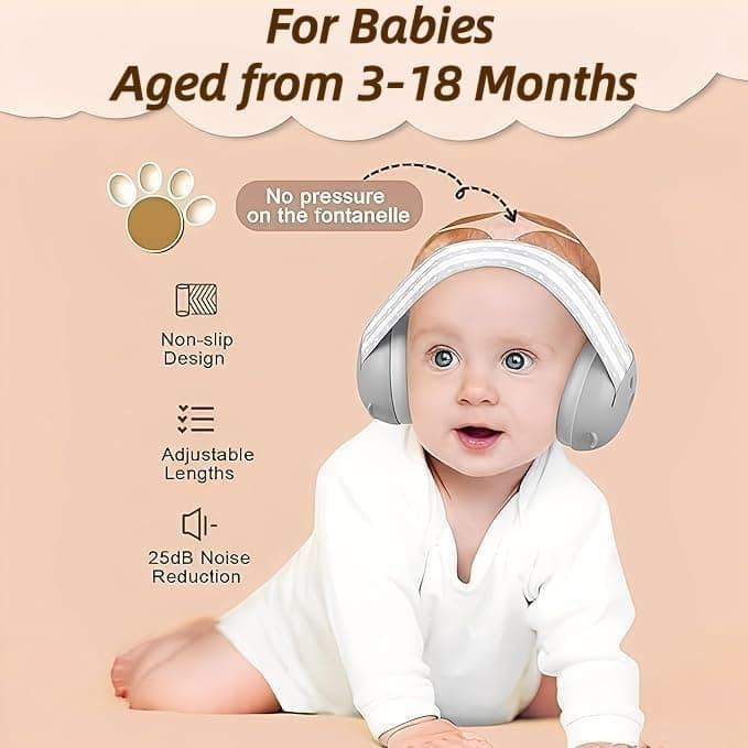 2-in-1 Baby Ohrenschützer für Geschmack der Amerikaner (0-4 Jahre) | Hörschutz & Schlafkomfort | leicht wie Luft & anpas