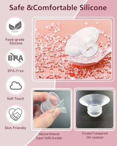 4 Stücke Flanscheinsätze 19mm für Momcozy M9/M6/M5/S12 Pro/V1/V2, Nuliie/Medela/KISSBOBO/Lansinoh/eufy/NCVI/Bellababy/Jh