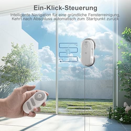HUTT DDC56 Fensterputzroboter Doppelstrahl mit Ultraschall Sprühfunktion, perfekt für Fenster putzen und Reinigen im Wo