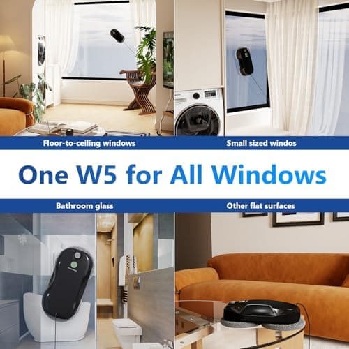 TOSIMA W5 Fensterputzroboter - Dreifaches Sicherheitssystem & intelligente Navigation (Schwarz)  
TOSIMA W5 Fensterputzr