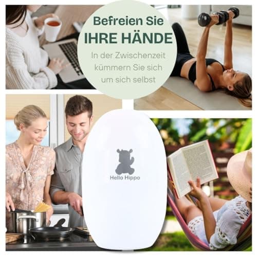 Hello Hippo - Baby Rocker Kinderwagenschaukler, Wiederaufladbar USB-C, Für Schlusselbaby & Nachtsicherheit