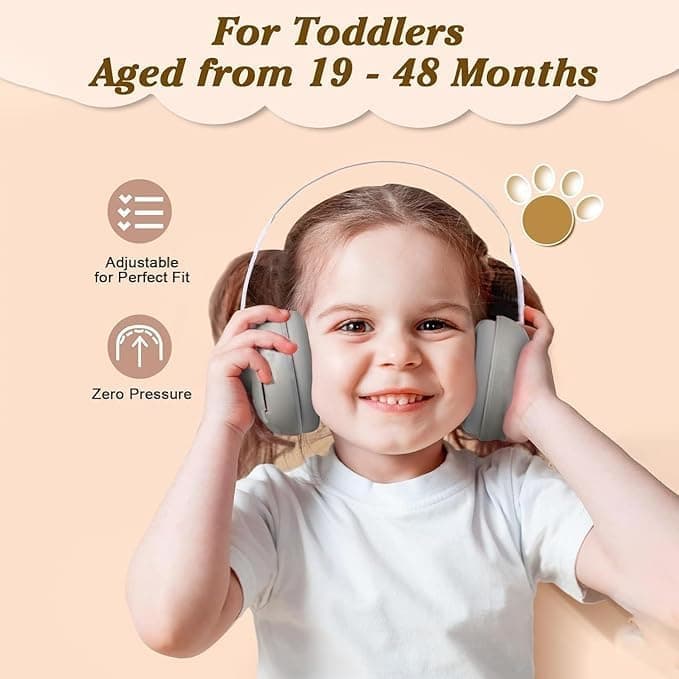 2-in-1 Baby Ohrenschützer für Geschmack der Amerikaner (0-4 Jahre) | Hörschutz & Schlafkomfort | leicht wie Luft & anpas