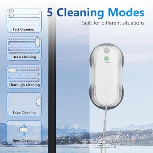 Tosima W5 Fensterputzroboter - Einzigartige Variable Frequenzabsaugung & dreifaches Sicherheitssystem (Weiß)  
Tosima W5