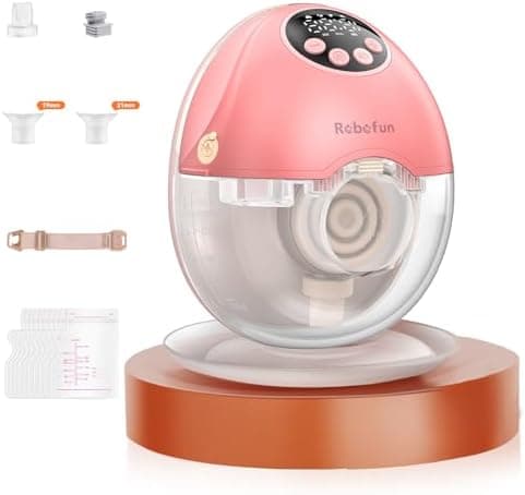 Robofun Handsfreie Elektrische Milchpumpe 2er-Pack Rosa